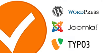 Typo 3, Joomla, WordPress, Redaxo, oder Magento kontenfrei vorinstalliert